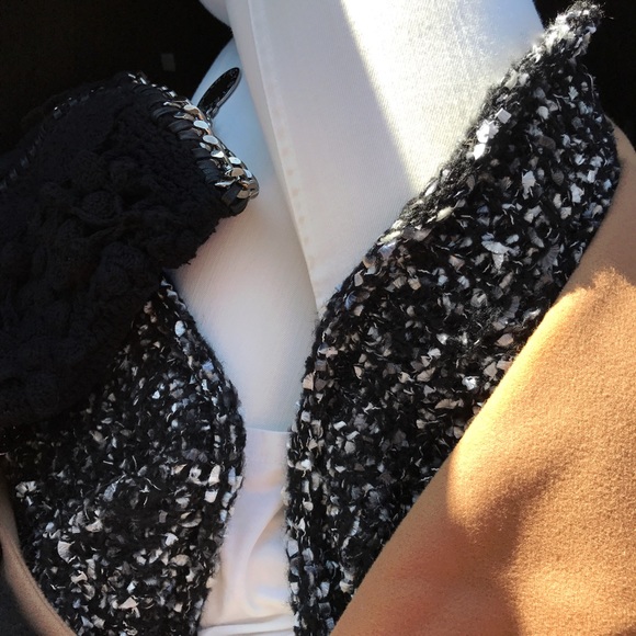 Chic Black + White Sweater Cardigan - Picture 3 of 5